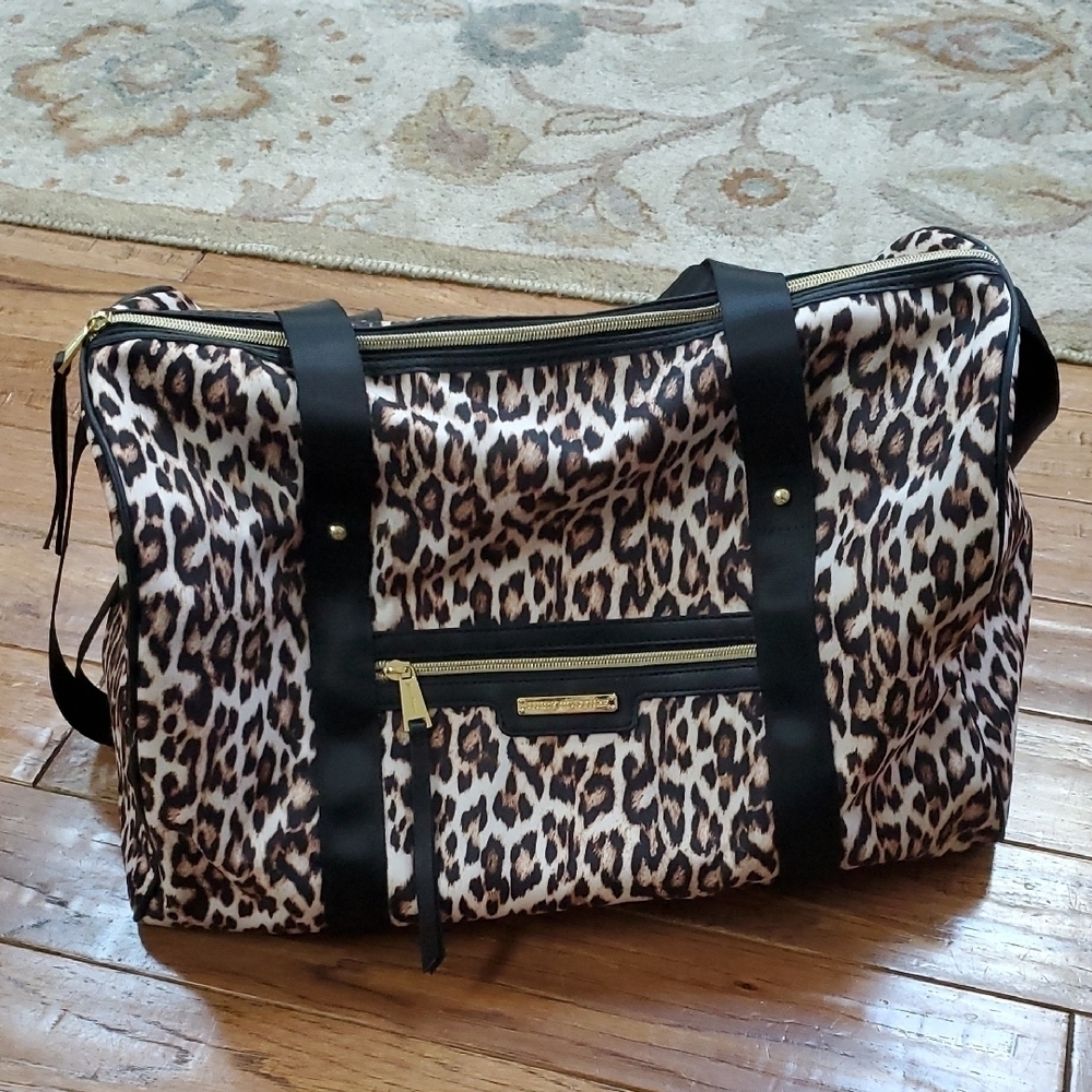 Juicy Couture Leopard Print Weekender Travel Duffel Bag